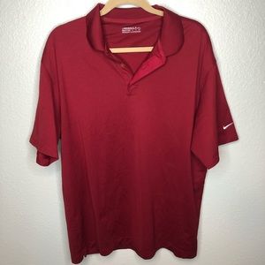 Nike Golf Dri Fit Burgundy Polo Shirt